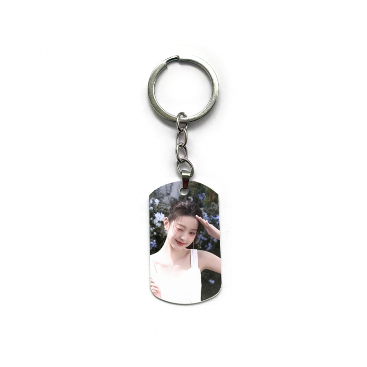 IVE Anime double-sided full-color printed military brand ring keychain price for 5 pcs