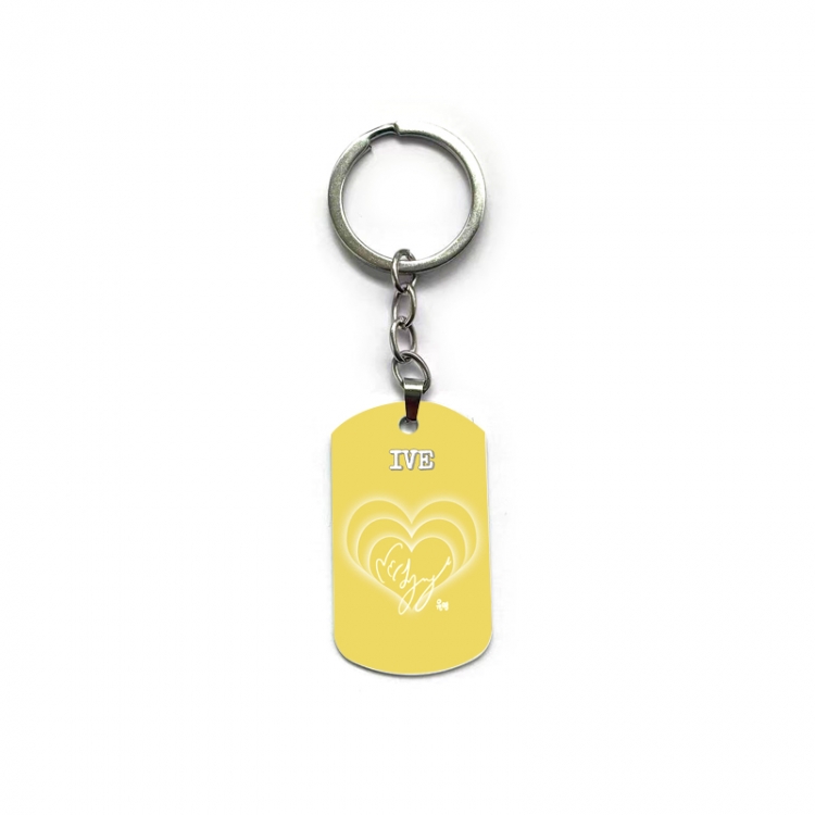IVE Anime double-sided full-color printed military brand ring keychain price for 5 pcs