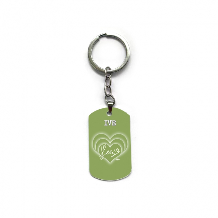 IVE Anime double-sided full-color printed military brand ring keychain price for 5 pcs