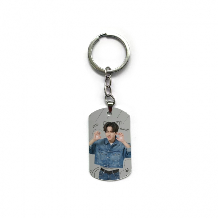 straykids Anime double-sided full-color printed military brand ring keychain price for 5 pcs