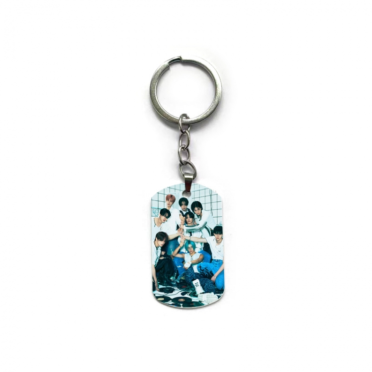 straykids Anime double-sided full-color printed military brand ring keychain price for 5 pcs