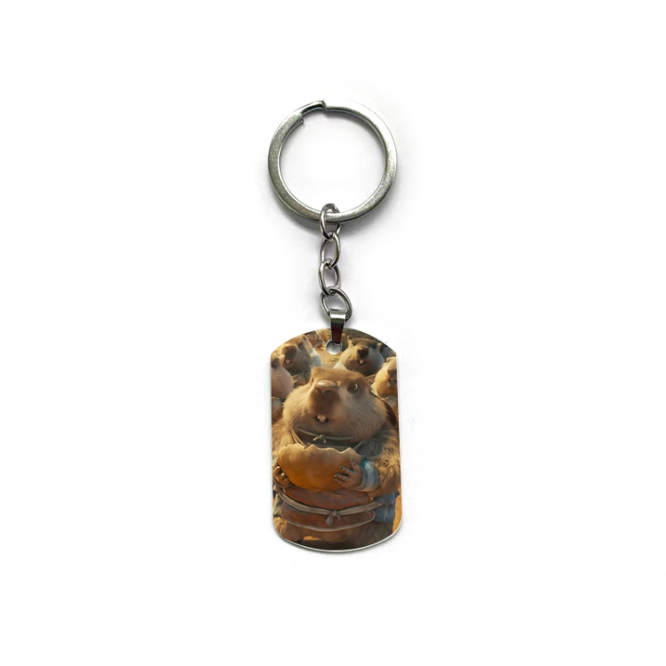 Nezha Anime double-sided full-color printed military brand ring keychain price for 5 pcs