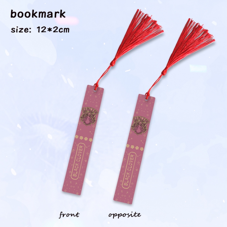 Black Clover Anime full-color printed metal bookmark pendant price for 5 pcs