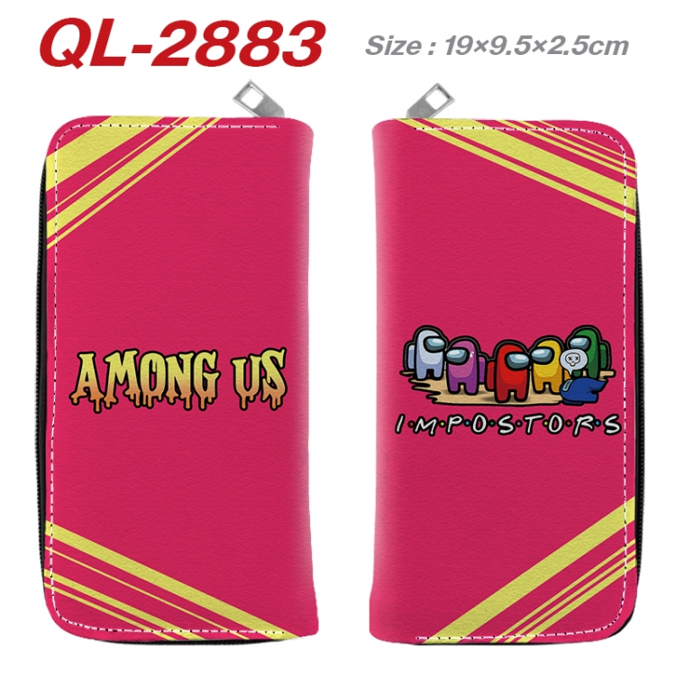 Among us Anime peripheral PU leather full-color long zippered wallet 19.5x9.5x2.5cm QL-2883
