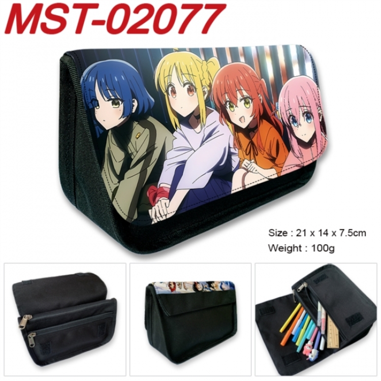 BOCCHI THE ROCK! Anime Velcro canvas zipper pencil case Pencil Bag 21x14x7.5cm MST-02077