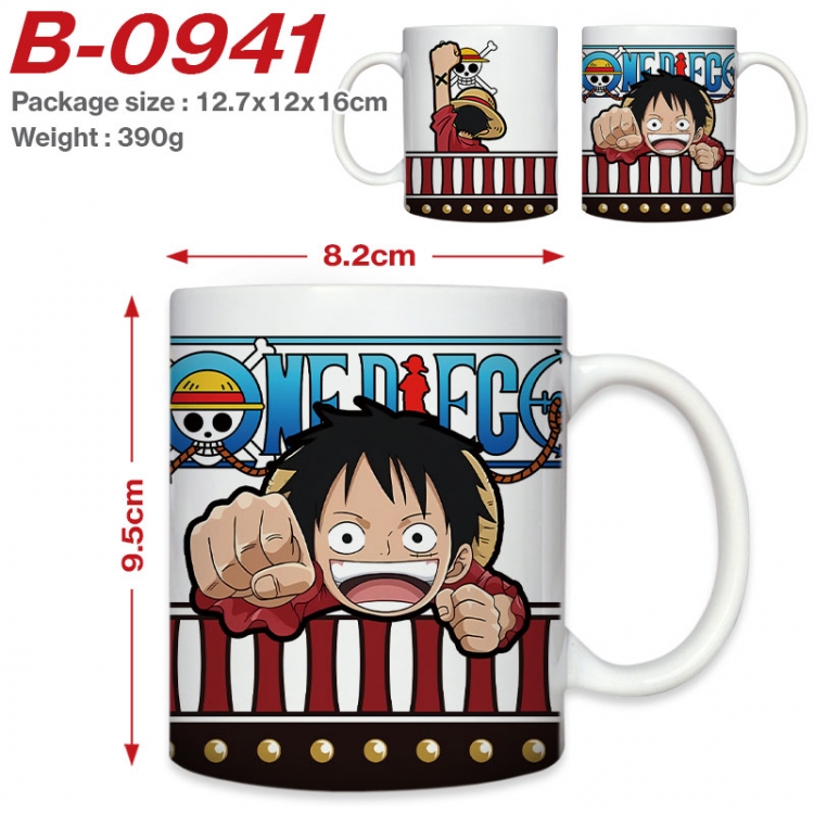 One Piece Anime printed ceramic mug 400ml (single carton foam packaging)   B-0941