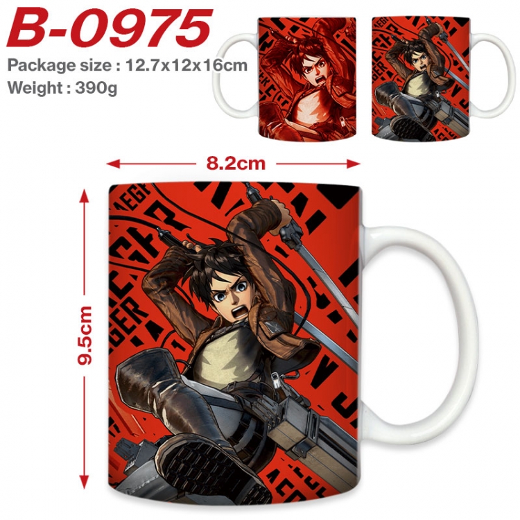 Shingeki no Kyojin Anime printed ceramic mug 400ml (single carton foam packaging)   B-0975
