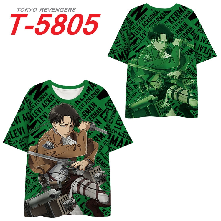 Shingeki no Kyojin Anime Full Color Milk Silk Short Sleeve T-Shirt from S to 6XL T-5805
