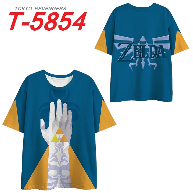 The Legend of Zelda Anime Full Color Milk Silk Short Sleeve T-Shirt from S to 6XL  T-5854