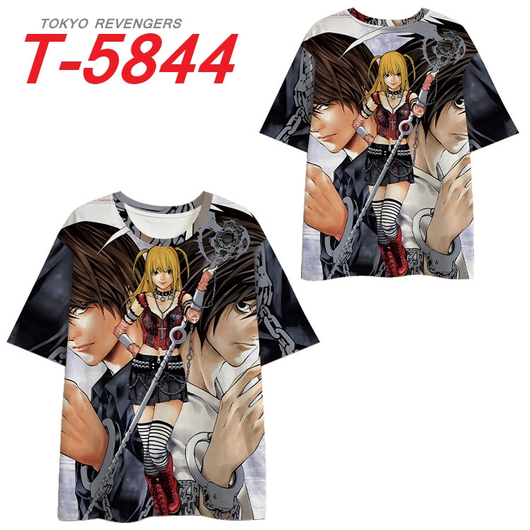 Death note Anime Full Color Milk Silk Short Sleeve T-Shirt from S to 6XL  T-5844