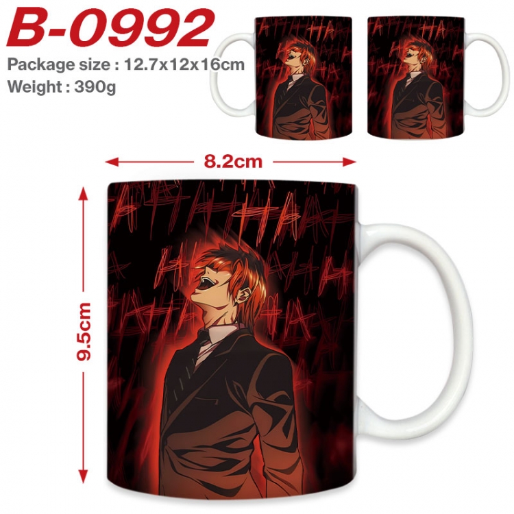 Death note Anime printed ceramic mug 400ml (single carton foam packaging) B-0992