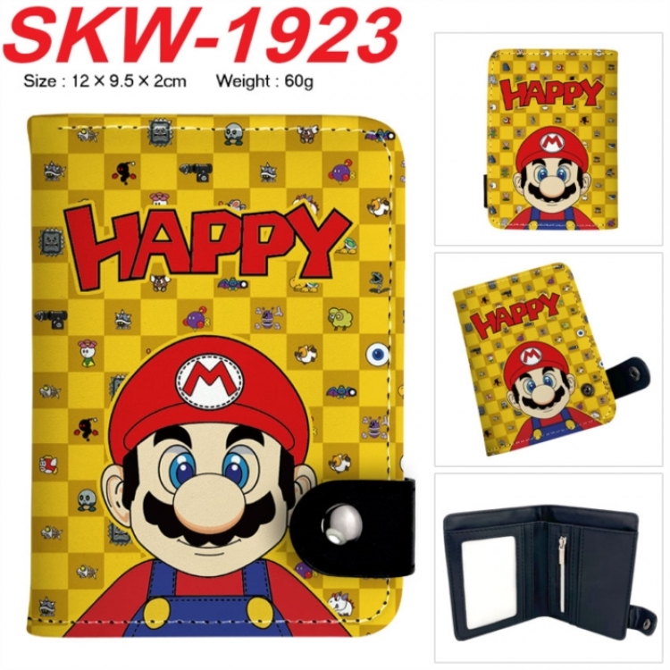 Super Mario Anime vertical button folding wallet 12X9.5X2CM 60g  SKW-1923