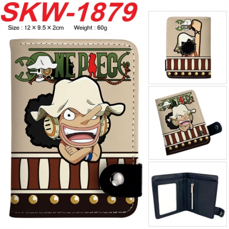One Piece Anime vertical button folding wallet 12X9.5X2CM 60g