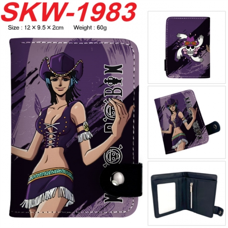One Piece Anime vertical button folding wallet 12X9.5X2CM 60g