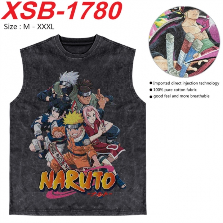 Naruto Anime pure cotton wash vest T-shirt 250g M-  XSB-1780