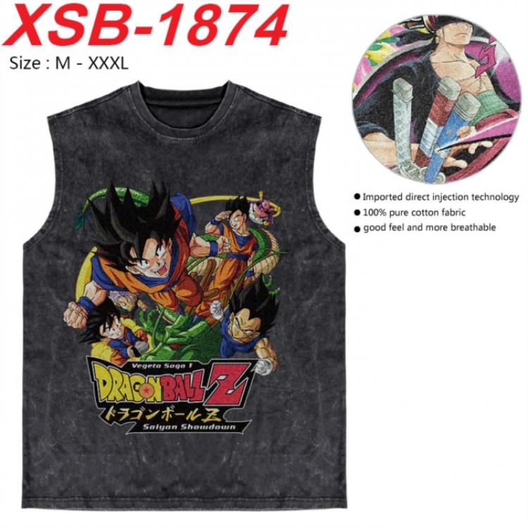 DRAGON BALL Anime pure cotton wash vest T-shirt 250g M-3XL XSB-1874