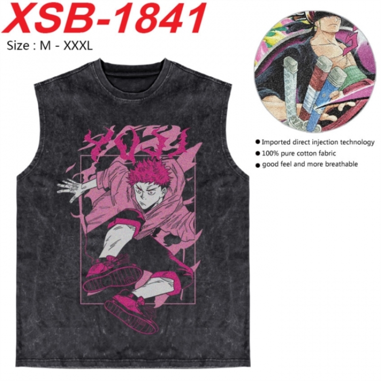Jujutsu Kaisen Anime pure cotton wash vest T-shirt 250g M-3XL