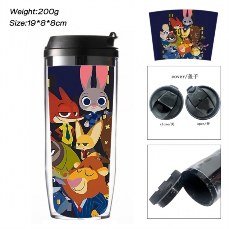 Zootopia Anime double-layer insulated water bottle and cup 350ML