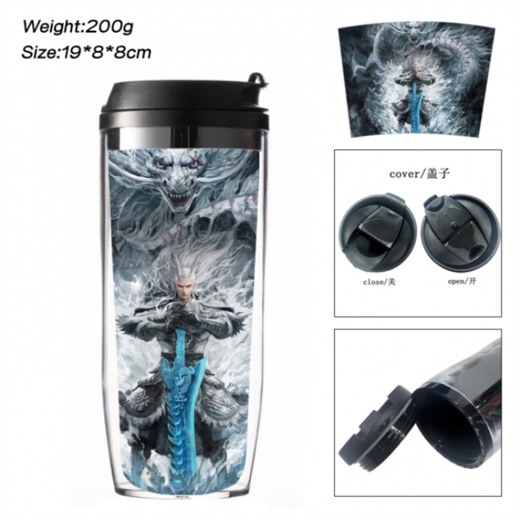 Nezha Anime double-layer insulated water bottle and cup 350ML
