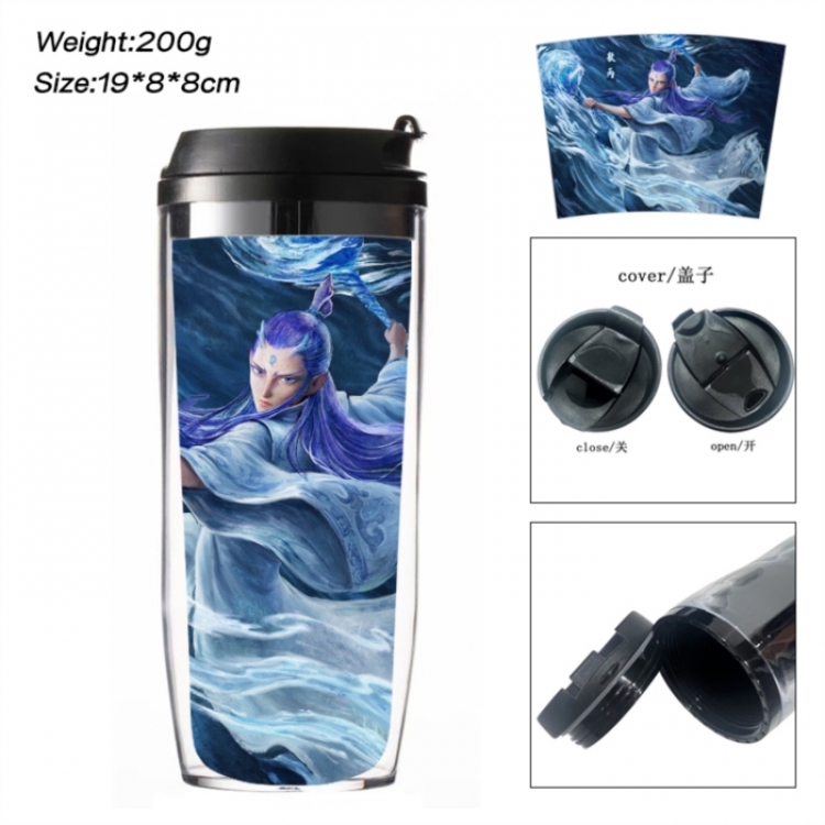 Nezha Anime double-layer insulated water bottle and cup 350ML
