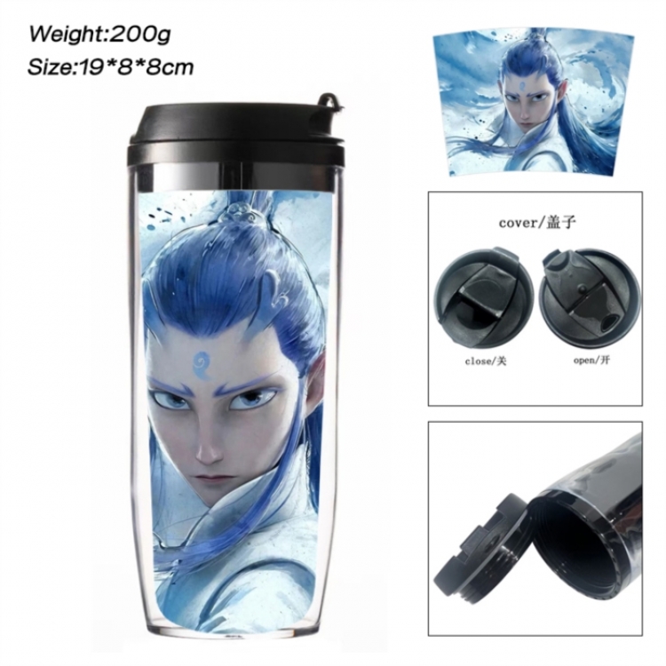 Nezha Anime double-layer insulated water bottle and cup 350ML