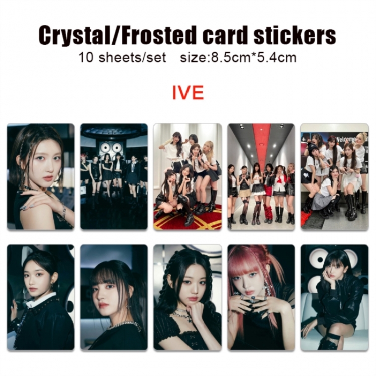 IVE Frosted anime crystal bus card decorative sticker a set of 10  price for 5 set