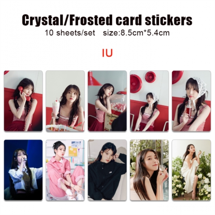 IU Frosted anime crystal bus card decorative sticker a set of 10  price for 5 set