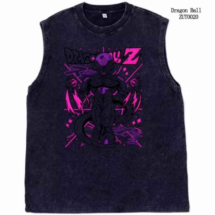 DRAGON BALL Anime peripheral pure cotton washed water used vest T-shirt  from S to 2XL  ZUT0020