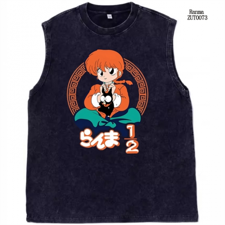 Ranma 1/2 Anime peripheral printed pure cotton vest T-shirt from S to 2XL ZUT0073
