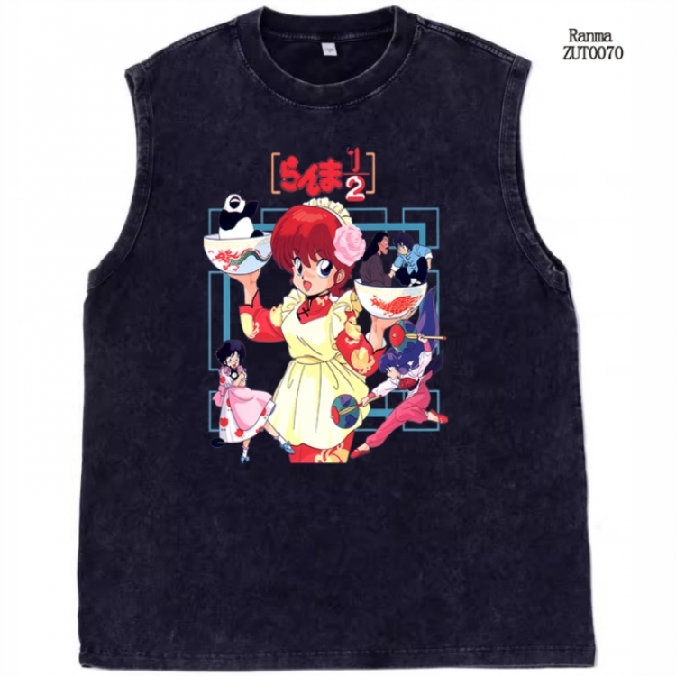 Ranma 1/2 Anime peripheral printed pure cotton vest T-shirt from S to 2XL ZUT0070