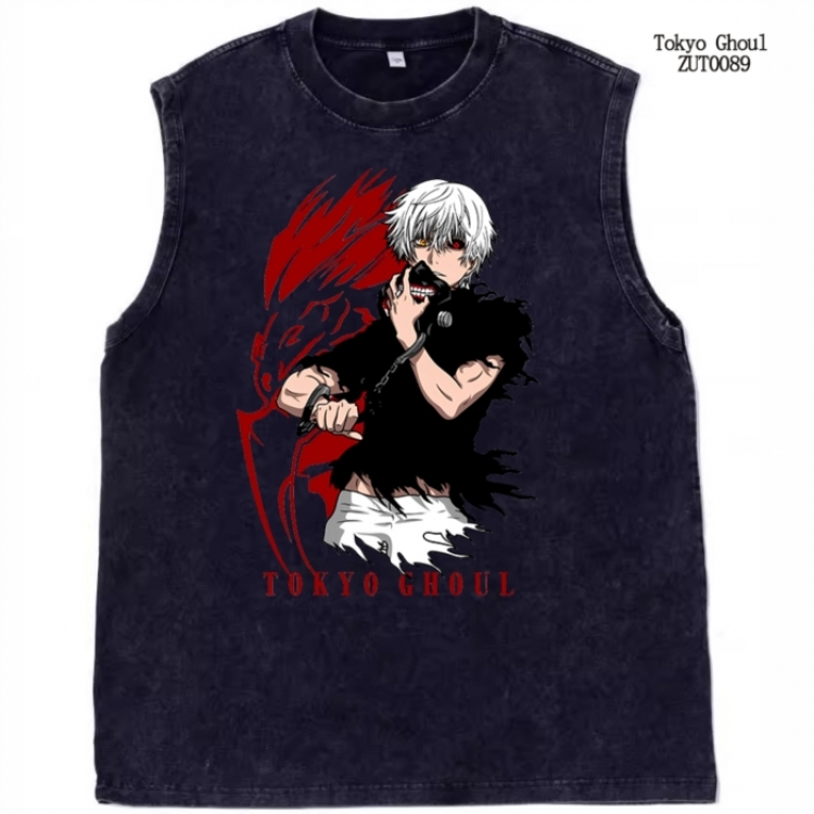 Tokyo Ghoul Anime peripheral printed pure cotton vest T-shirt from S to 2XL