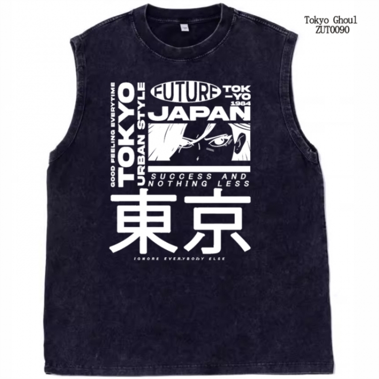 Tokyo Ghoul Anime peripheral printed pure cotton vest T-shirt from S to 2XL