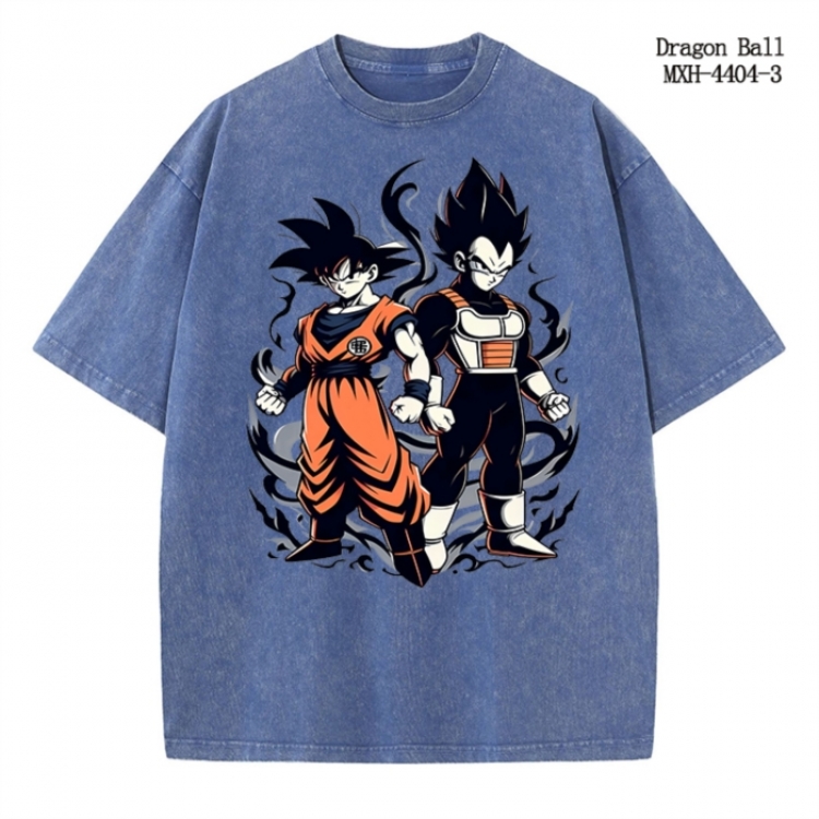 DRAGON BALL Anime peripheral pure cotton washed and worn T-shirt from S to 2XL MXH-4404-3