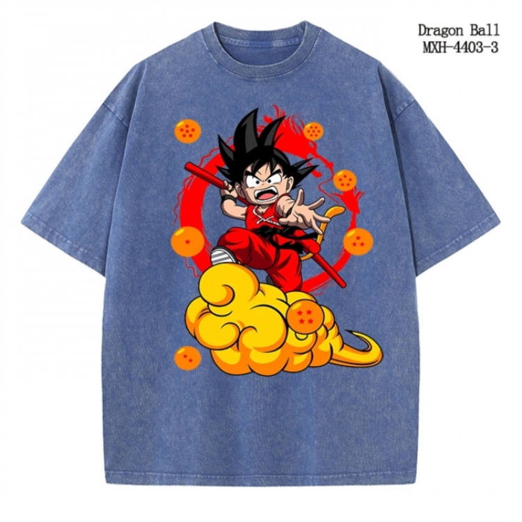 DRAGON BALL Anime peripheral pure cotton washed and worn T-shirt from S to 2XL MXH-4403-3