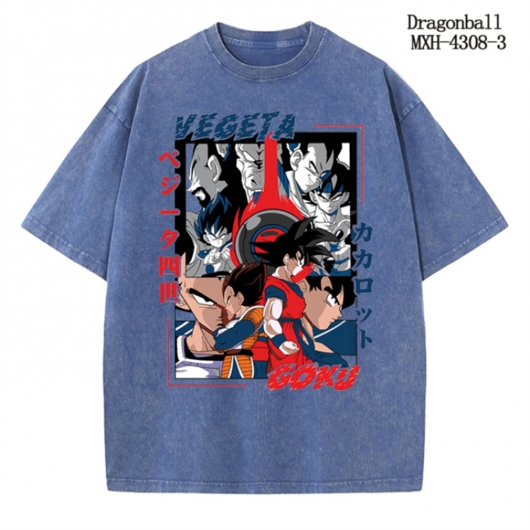 DRAGON BALL Anime peripheral pure cotton washed and worn T-shirt from S to 2XL MXH-4308-3