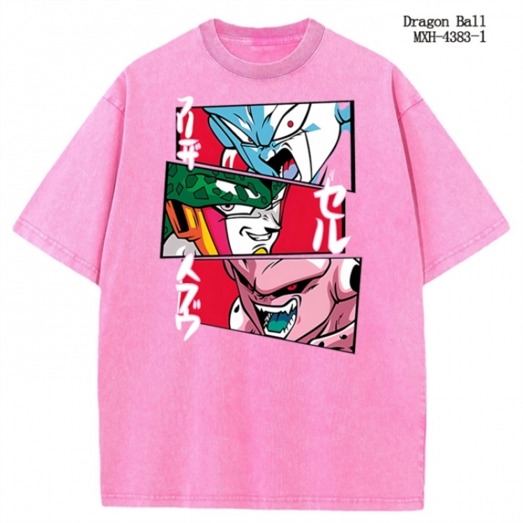 DRAGON BALL Anime peripheral pure cotton washed and worn T-shirt from S to 2XL MXH-4383-1