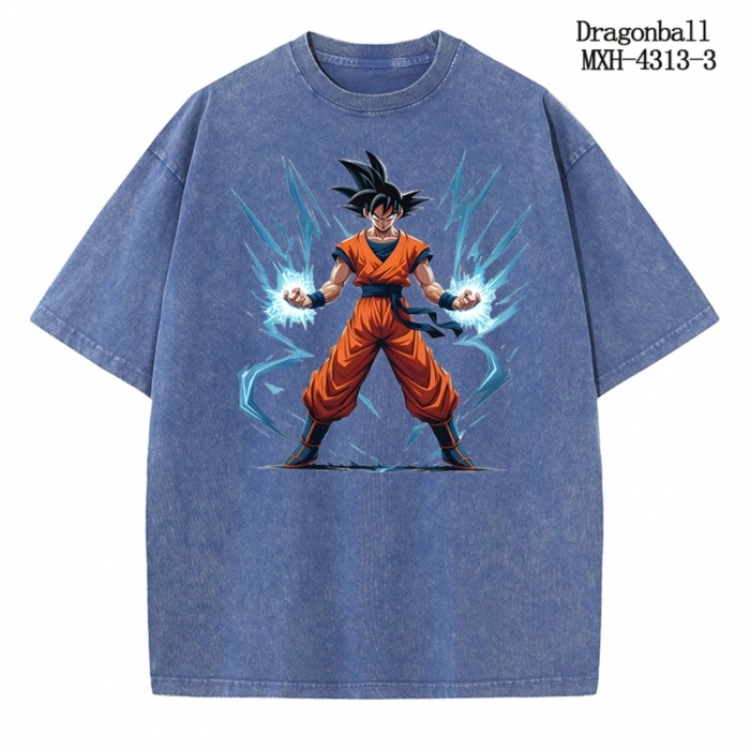 DRAGON BALL Anime peripheral pure cotton washed and worn T-shirt from S to 2XL MXH-4313-3