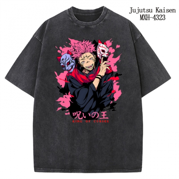 Jujutsu Kaisen Anime peripheral pure cotton washed and worn T-shirt from S to 2XL MXH-4323