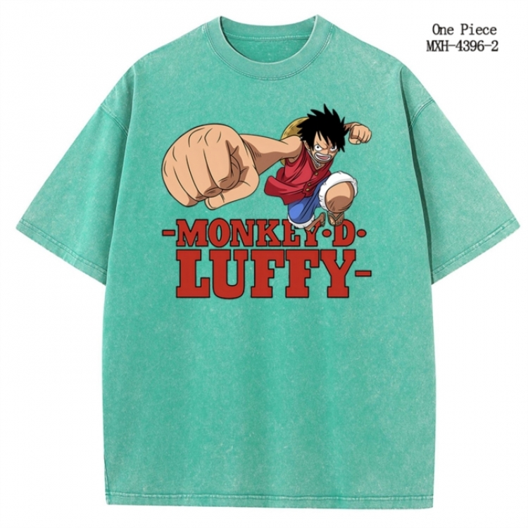One Piece Anime peripheral pure cotton washed and worn T-shirt from S to 2XL  MXH-4396-2