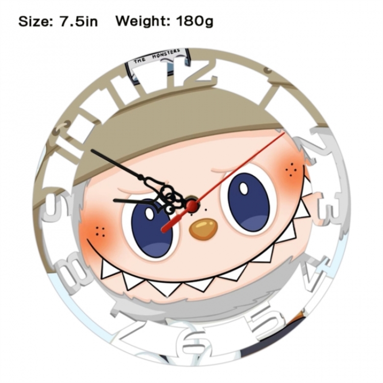 LABUBU Anime print alarm clock wall clock personality clock packaging
