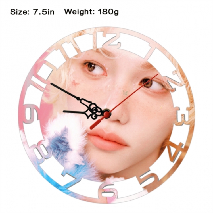 straykids Anime print alarm clock wall clock personality clock packaging size 25X25X4cm