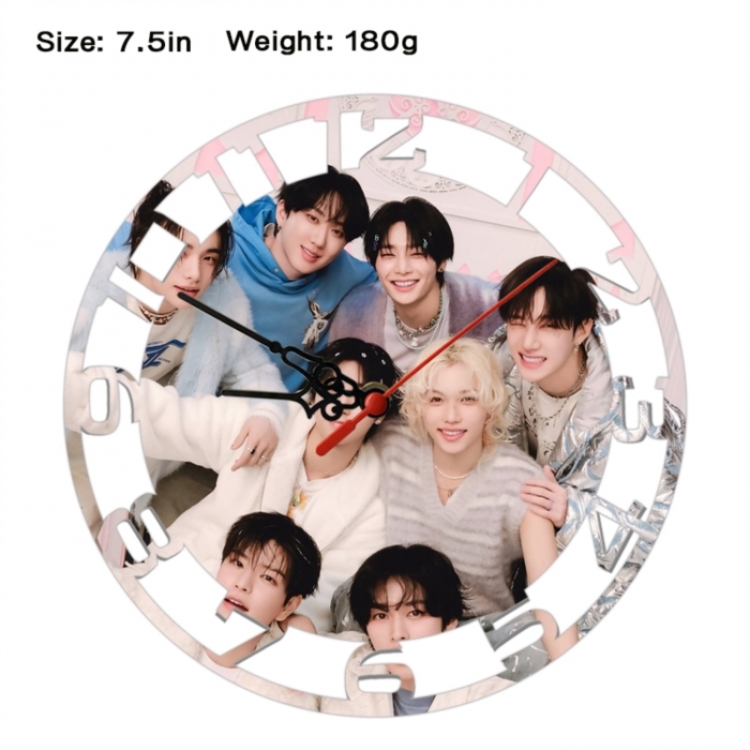 straykids Anime print alarm clock wall clock personality clock packaging size 25X25X4cm