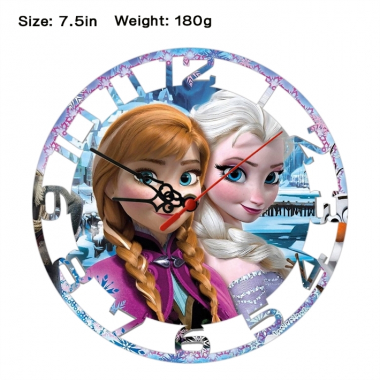 Frozen Anime print alarm clock wall clock personality clock packaging size 25X25X4cm