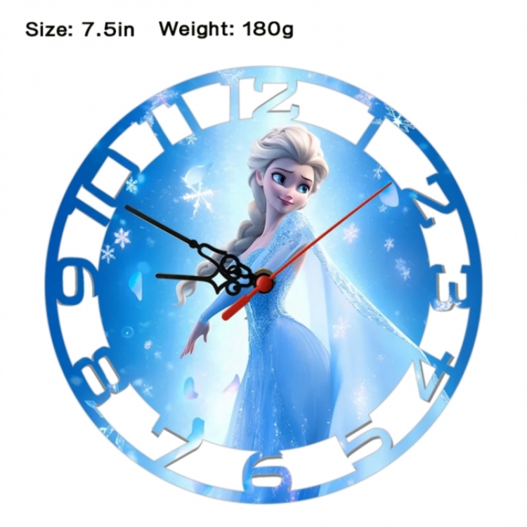 Frozen Anime print alarm clock wall clock personality clock packaging size 25X25X4cm