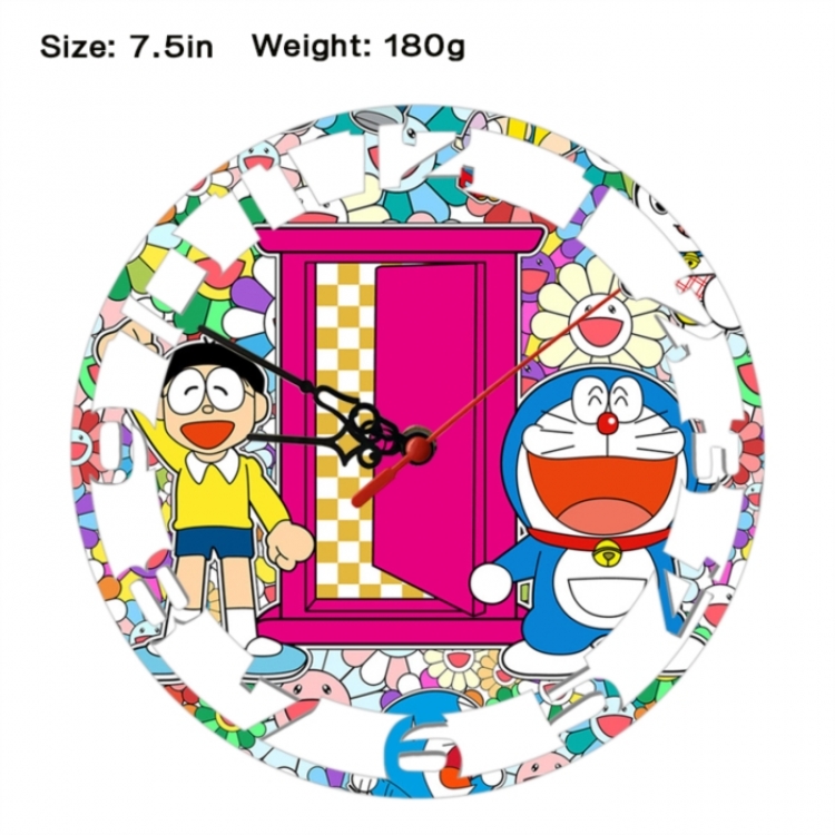 Doraemon Anime print alarm clock wall clock personality clock packaging size 25X25X4cm