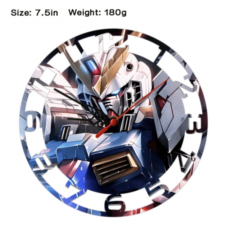 Gundam Anime print alarm clock wall clock personality clock packaging size 25X25X4cm