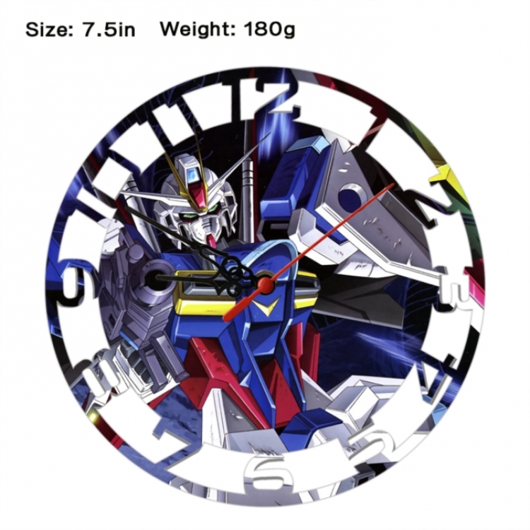Gundam Anime print alarm clock wall clock personality clock packaging size 25X25X4cm