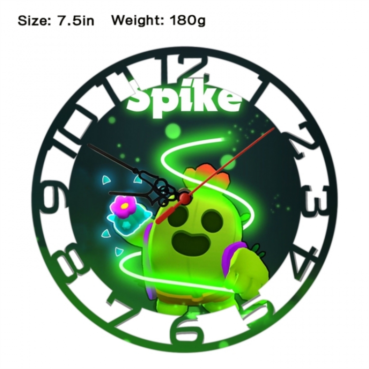 Brawl Stars Anime print alarm clock wall clock personality clock packaging size 25X25X4cm
