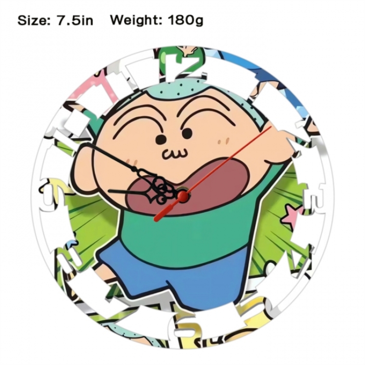 CrayonShin Anime print alarm clock wall clock personality clock packaging size 25X25X4cm