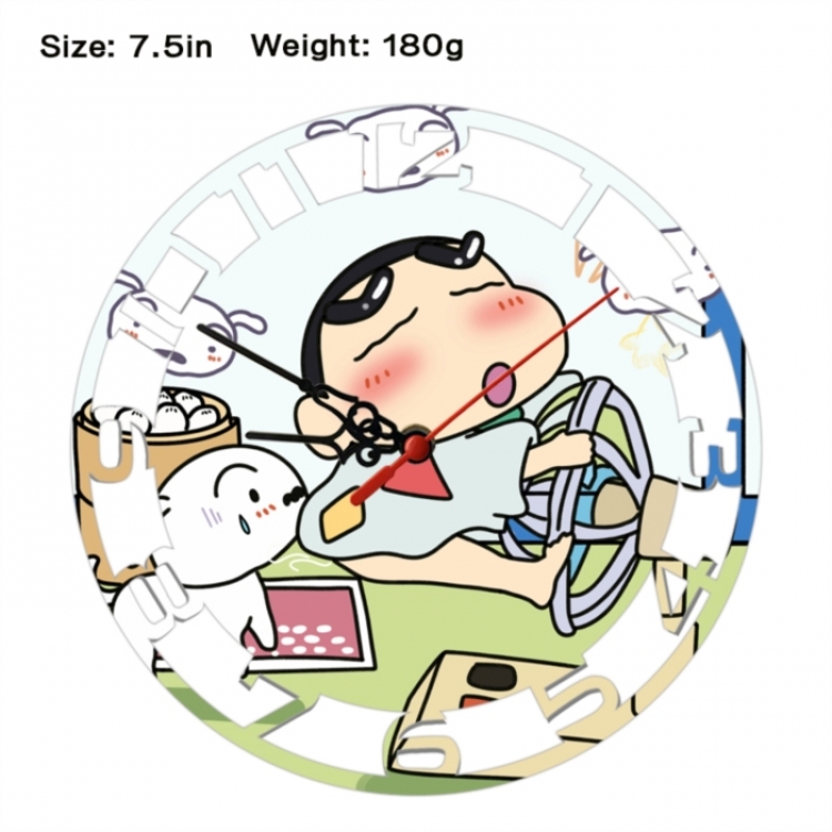 CrayonShin Anime print alarm clock wall clock personality clock packaging size 25X25X4cm